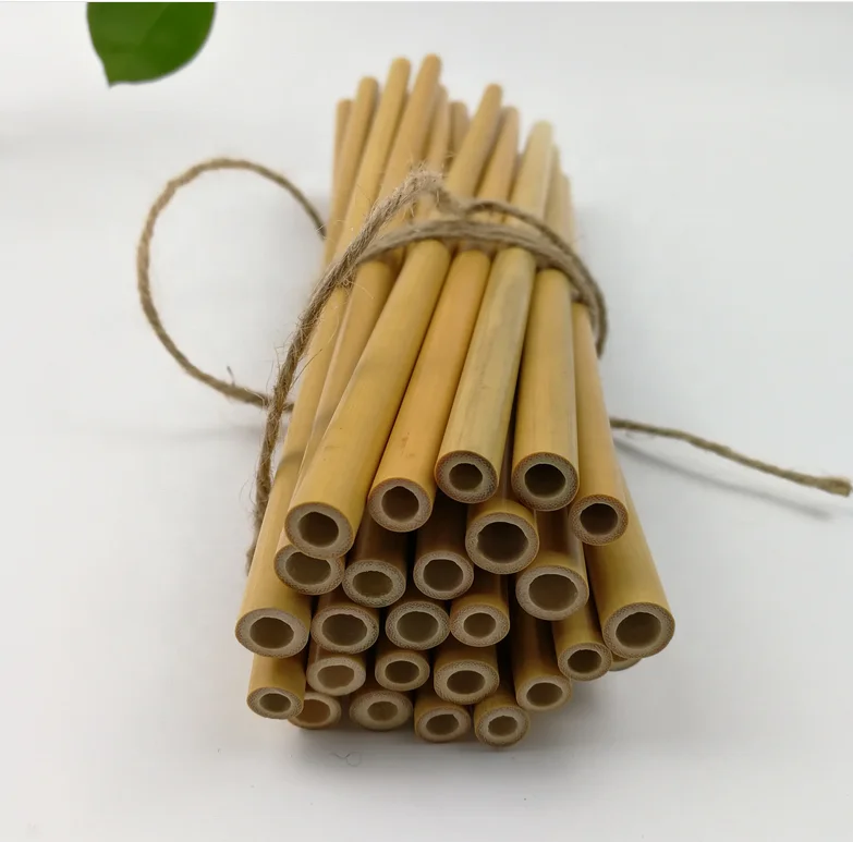 Reusable Organic Biodegradable Bamboo Straw Customized Bulk For Girls Drinking