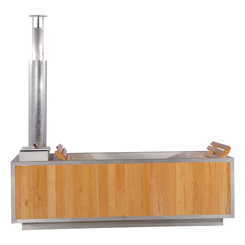 Популярная уличная деревянная печь из красного кедра размером 2-3 человек гидромассажная Ванна для продажи