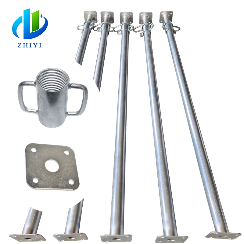 adjustable pole screw jack stands 5m steel prop price for construction concrete slab formwork wall flooring support props jack