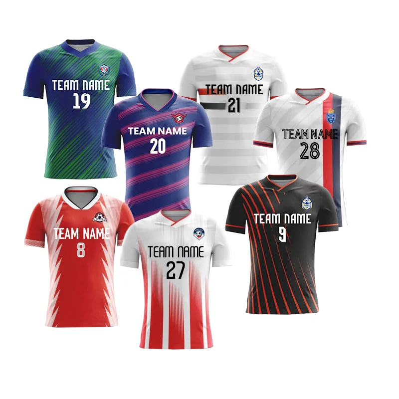 Wholesale 2023 Thailand Quality Football Shirt Sublimation Pink Black Men Soccer Uniform Football Jersey Soccer Wear