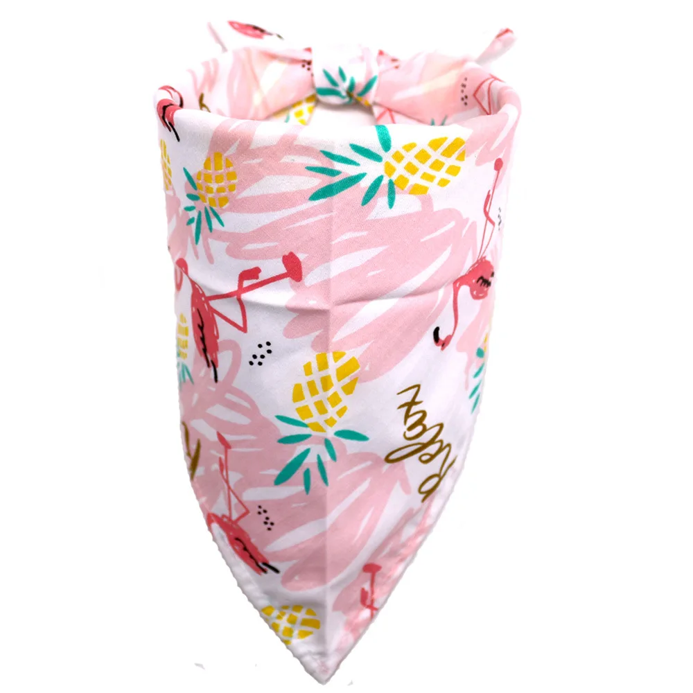 Wholesale sublimation printing pet saliva bibs fashion dog cat triangle scarf