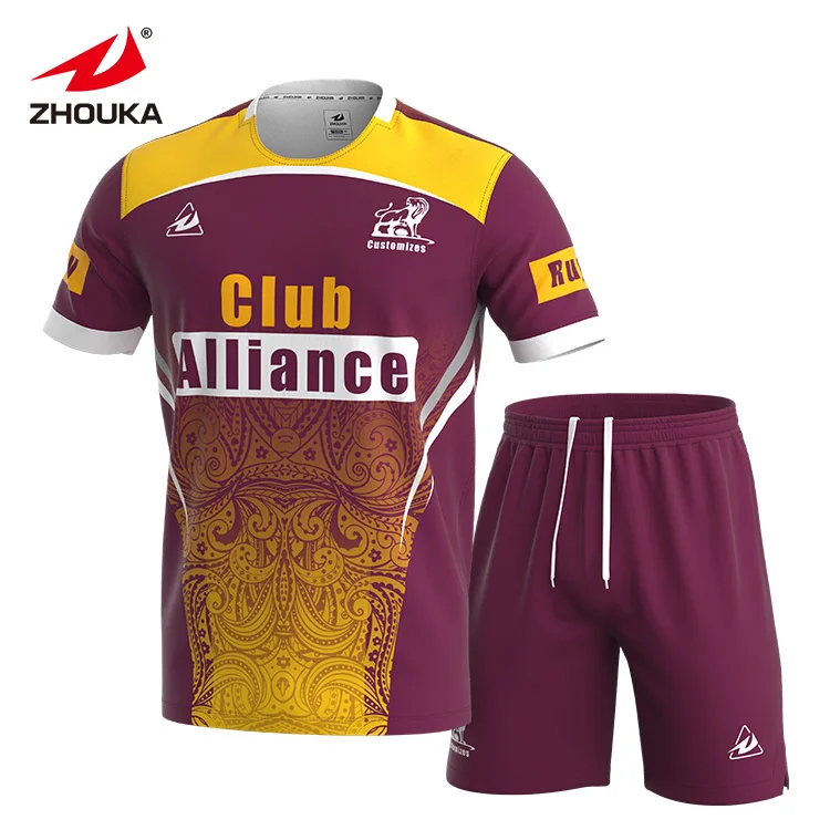 Sports dry and breathable Sublimation Design Custom Made Rugby Uniform For Sale