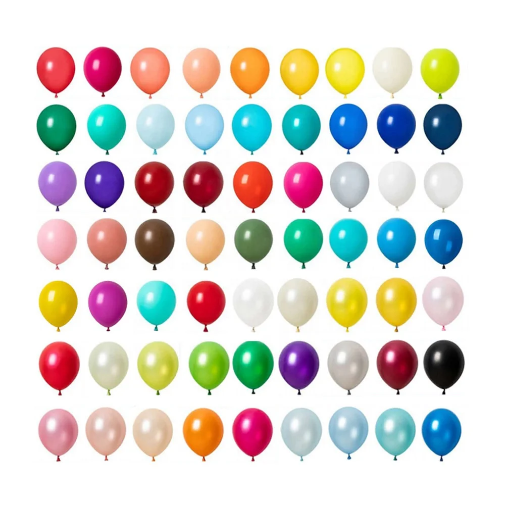 Wholesale Thick Natural Latex 10inch 10inch Ballon Round Standard Metallic Pearl Party Balloon in Bulk