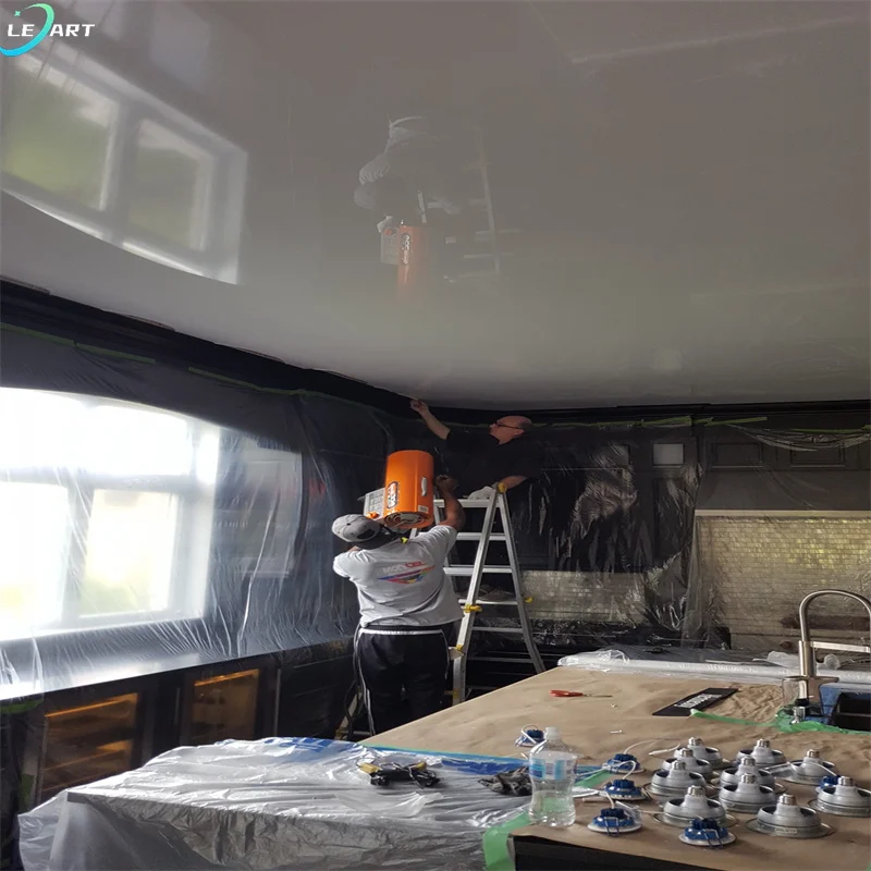 Zhejiang Decorative PVC False ceiling panel spanndecken plafond tendu pinglaed stretch ceiling for kitchen