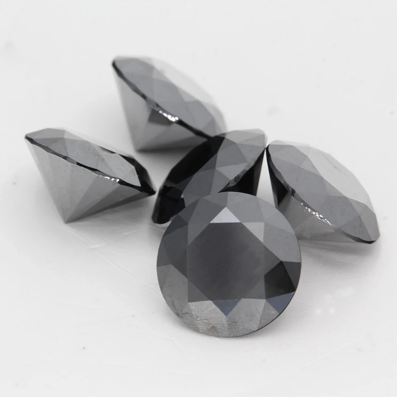 Wholesale D Black Yellow Green Blue Pink Grey Red Champagne Loose Gemstones Diamond  Round Pear Shape Moissanite Stone