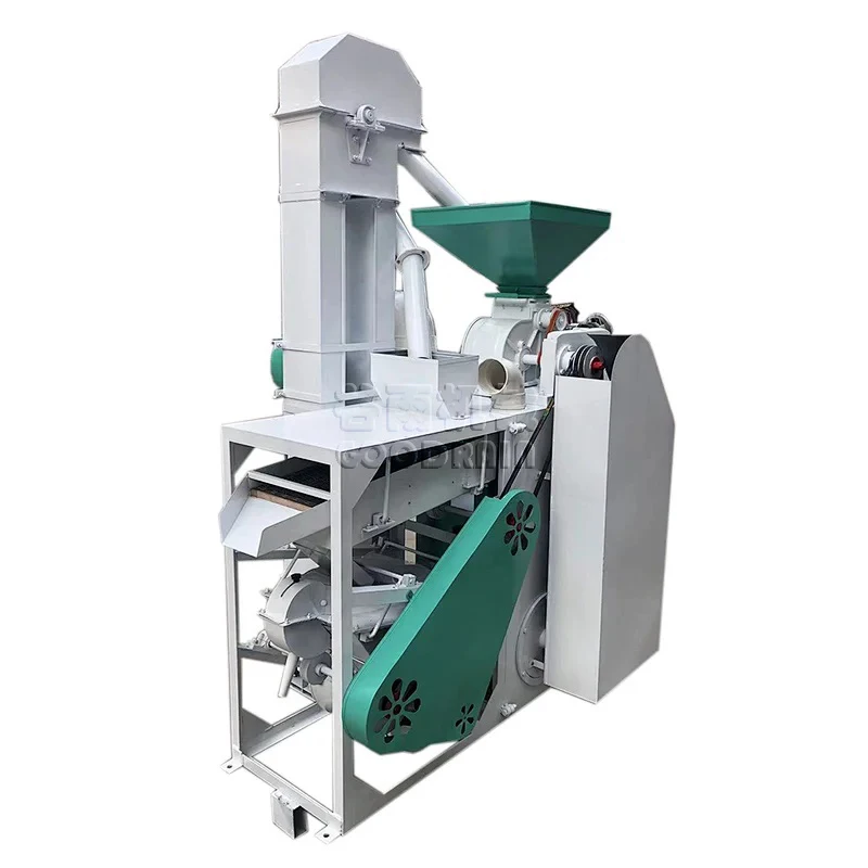 400-500kg/h Diesel engine driven rice mill compact rice processing machine small scale rice mill machine