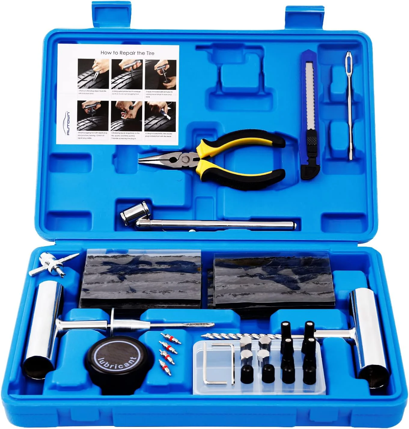IFIXPRO 68Pcs Tire Repair Kit Universal Heavy Duty Tire Plug Kit High Quality Tire Repair Tool Set