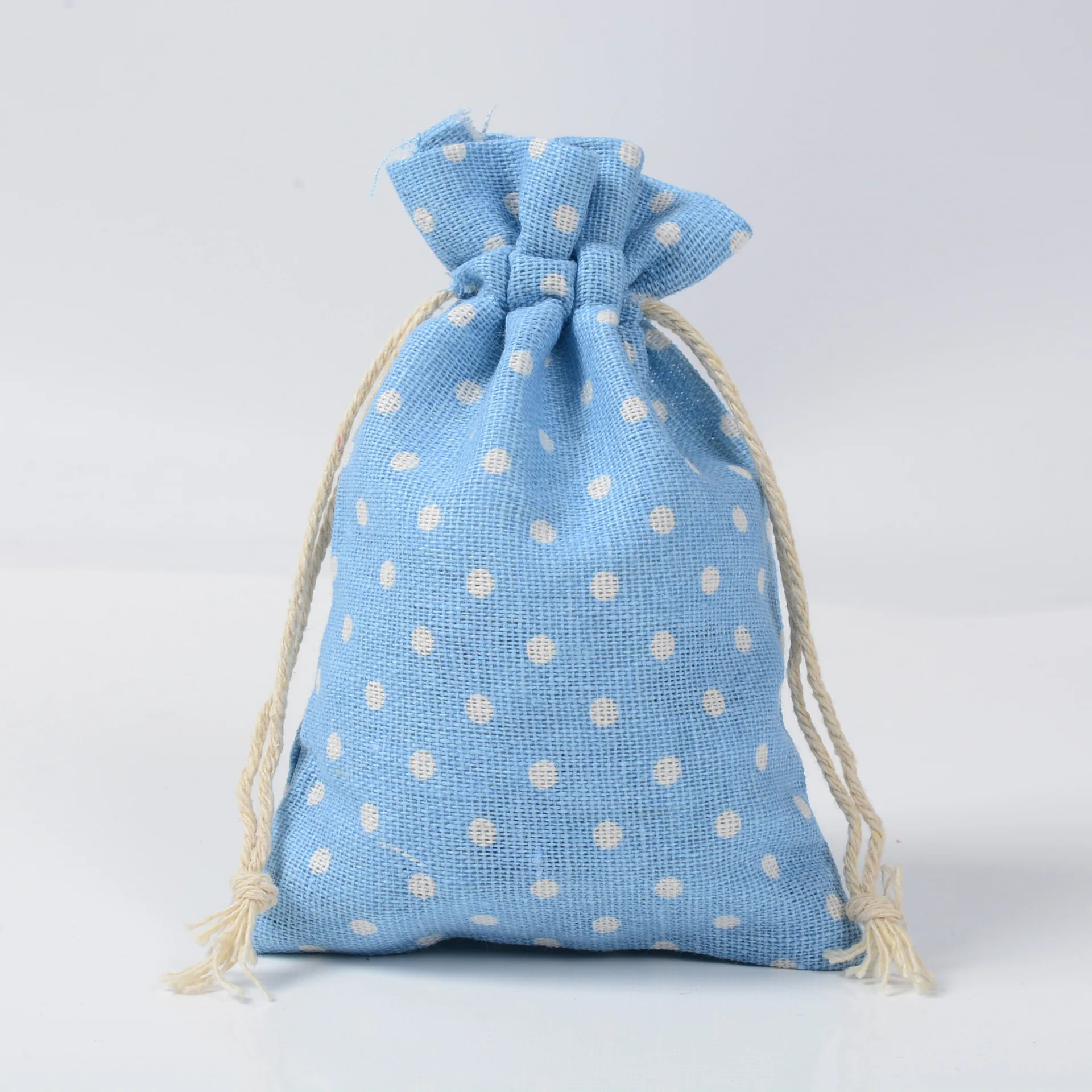 12 oz cotton linen beach cosmetic makeup drawstring shoe bag plain canvas candy pouch