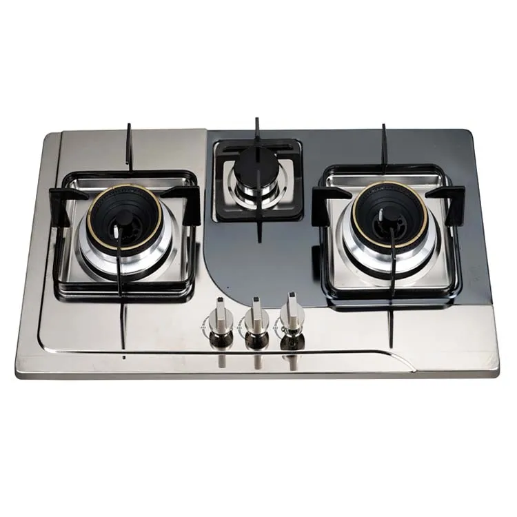 Factory Wholesale Tempered Glass 3 Burner Built-in Gas Cooktop