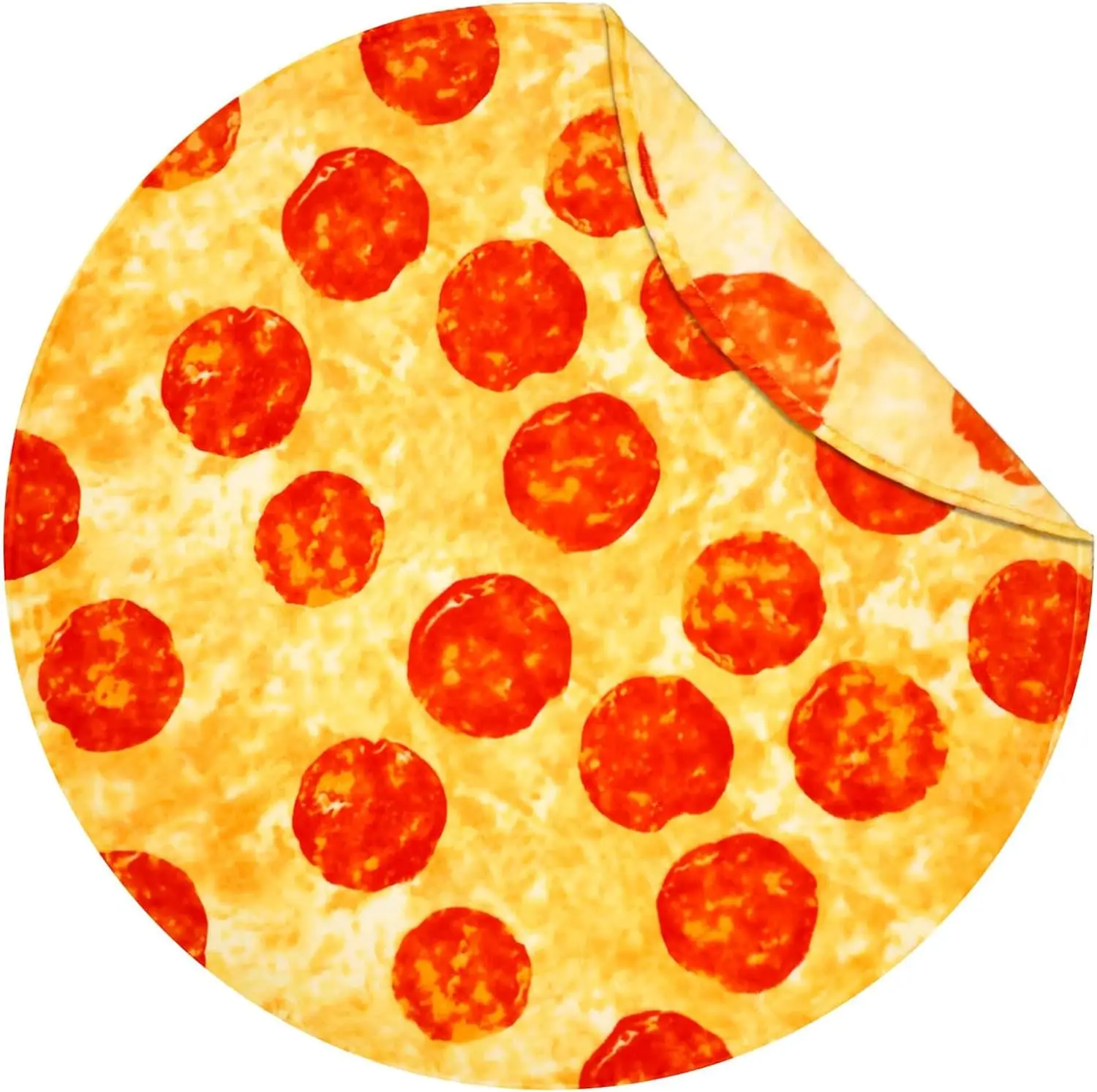 Пицца, реалистичное забавное одеяло для быстрого питания, 300 г/м2, гигантское мягкое одеяло для сыра, бургеров, забавное уютное круглое одеяло, подарки