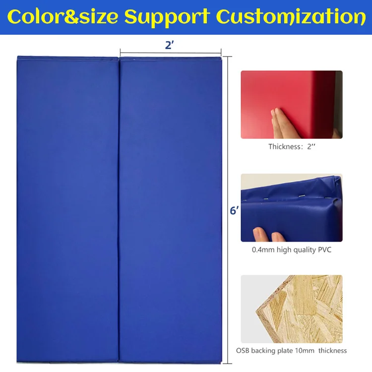 Hot New gym wall pads pvc leather surface wall padding EPE foam filler golf wall panels padding for sale