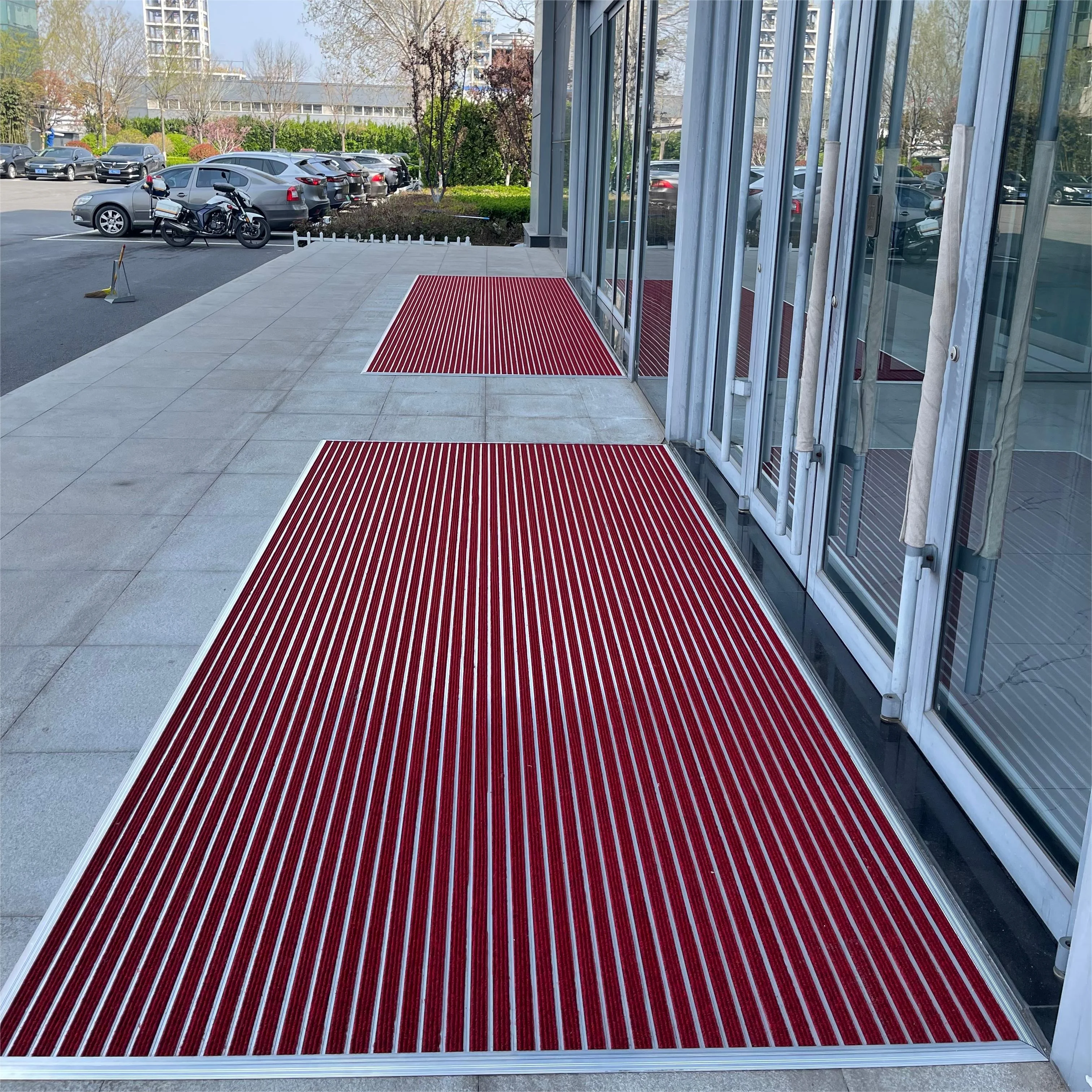 Outdoor Commercial Aluminum Alloy Anti Slip Mat Aluminum Entrance Door Floor Mat Doormat For Hotel and Office Building