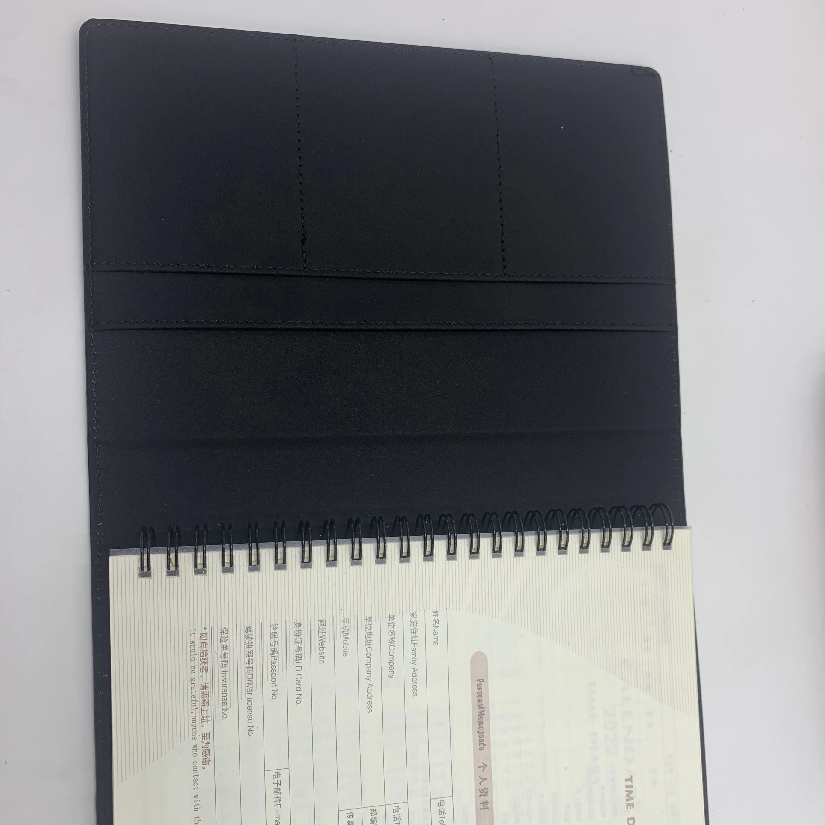 pu leather notebook spiral ring notepad diary A5 80gsm wood free paper journal