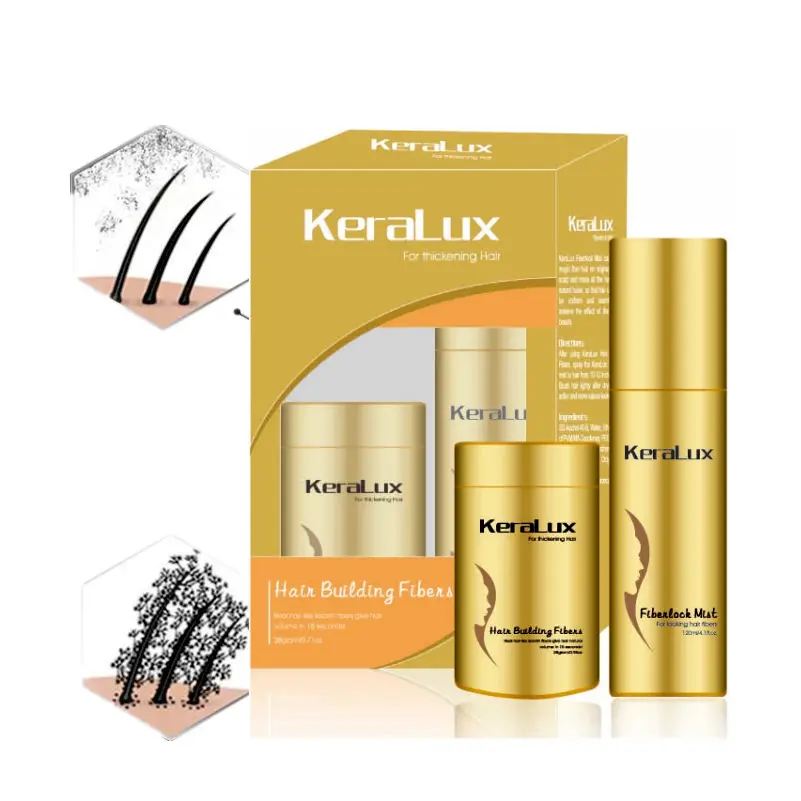 popular hair fibers and fiberlock spray set Instant Powdered Hair Enhancement Fiber