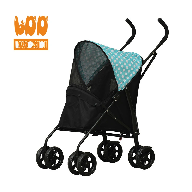Luxury Foldable Portable 4 Wheels Custom Dog Stroller Foldable Pram Pet Stroller