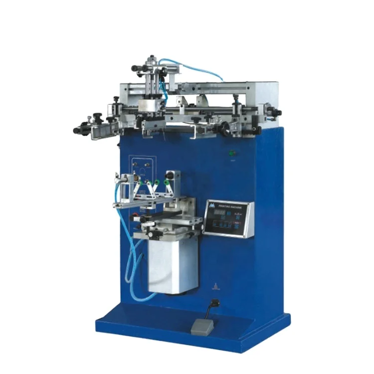 factory price Semi-automatic Piston Screen printer  manual cylindrical screen printer