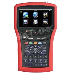 HD DVB-T2 satellite finder satlink ws-6965 satfinder meter 4.3 inch LCD