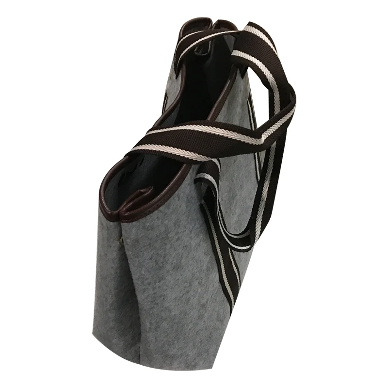 Organizer Carrying Purse Soft Felt Case with Ribbon Handles Large Gift Handbag for Women Men Girls Boys Unique Book Tote Bag