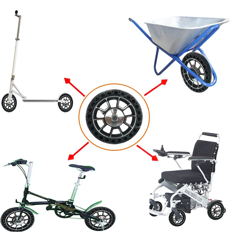 SUNMATE Best Selling 14 Inch Stair Climbing Solid Rubber Wheel For Wheelbarrow And Trolley