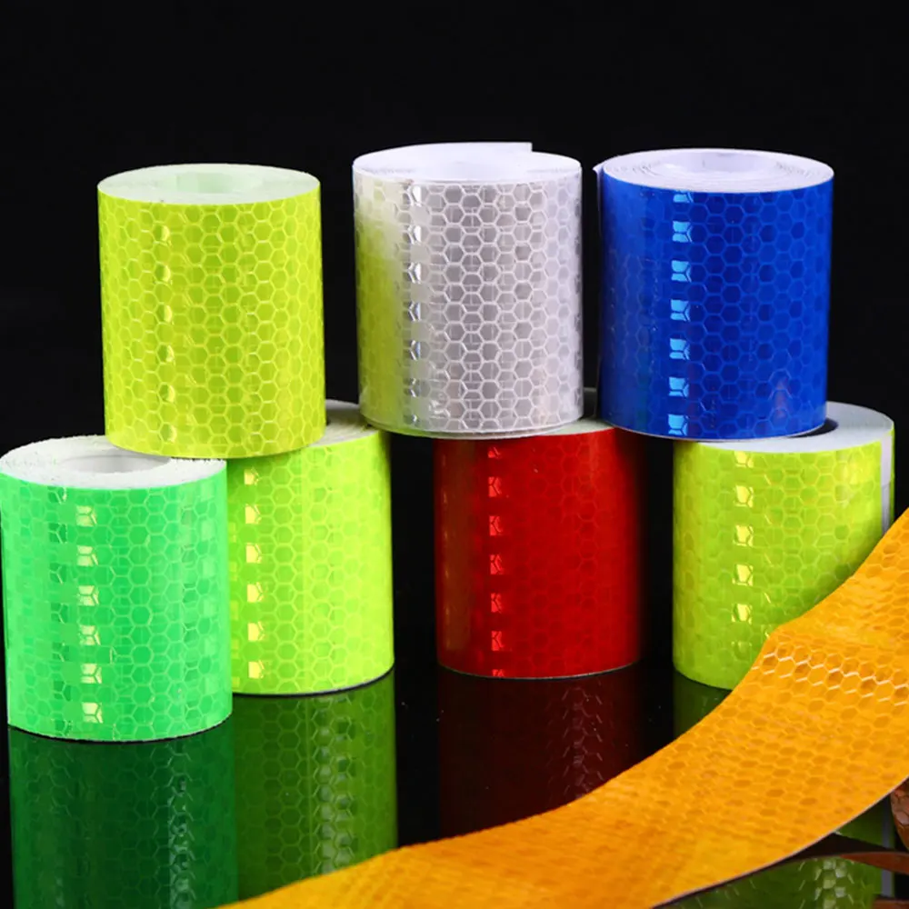 Truck Bicycle Reflective Tape Sticker Safety Sign Car Styling Self-Adhesive Warning Tape Motorcycle Car Foil Film Decorative