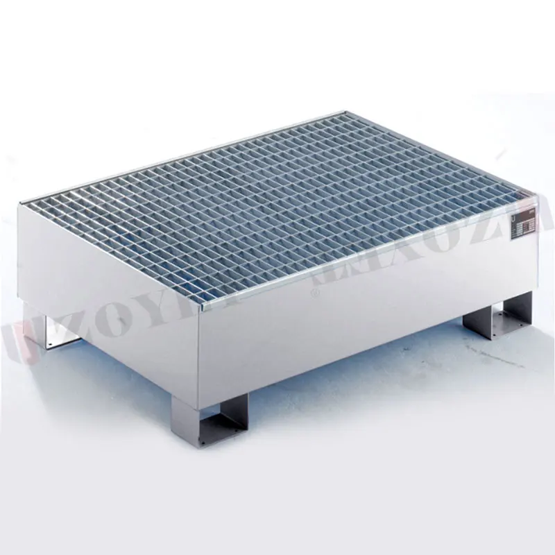 Oil drums Spill Containment Pallet, spill pallet for 200L drums, galvanized spill pallets