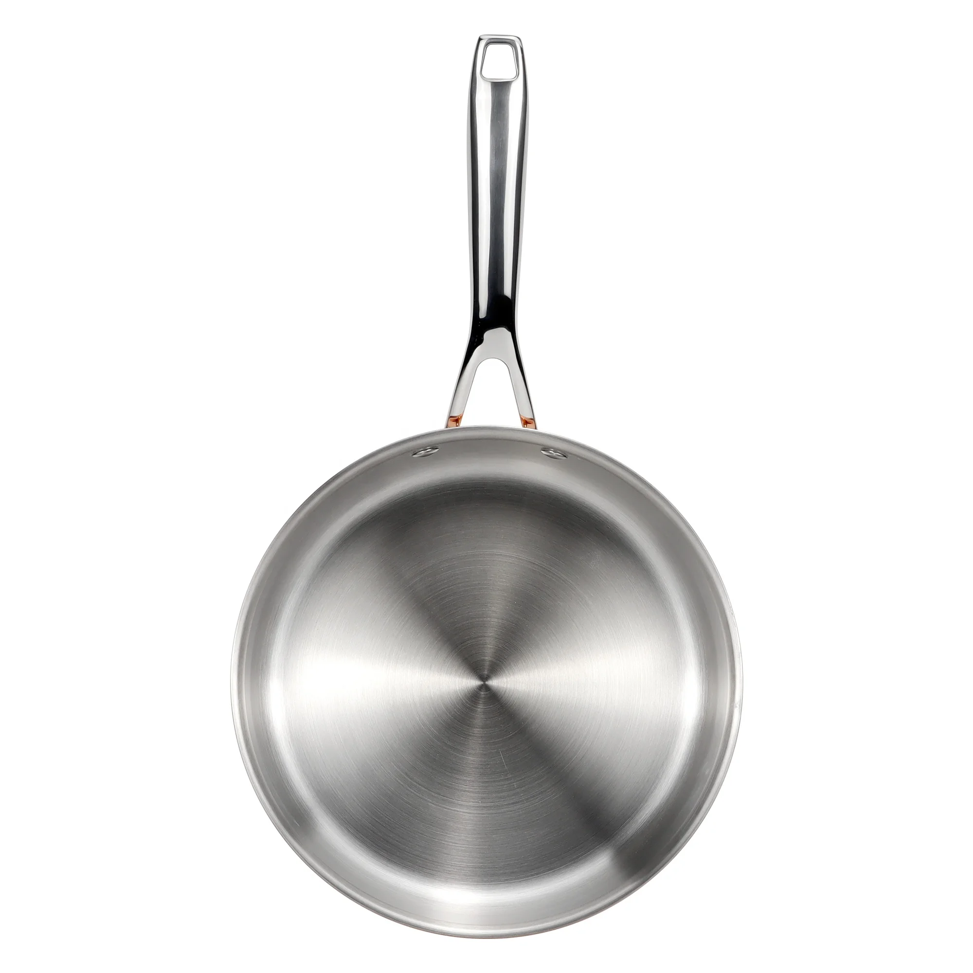 Best Selling Luxury Cookware Induction Frypan 3-Ply Stainless Steel Frying Pan With Hammered Design