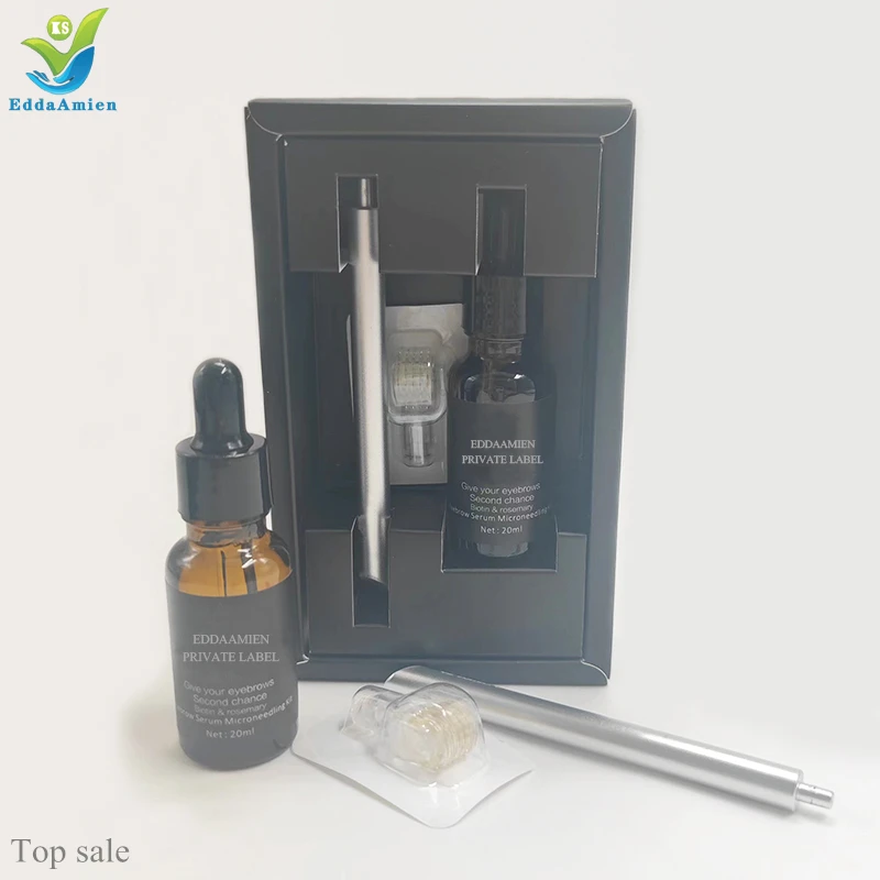 Natural Eye Brow Eyebrow Growth Liquid Lash Boost Enhancer Growth Serum Private Label Eyebrow Serum With Derma Roller