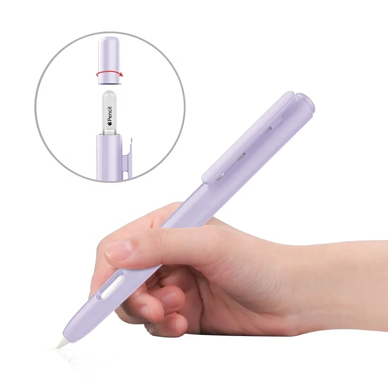 pop it Plastic round pencil cover for Apple Pencil 2nd generation holder Case for iPad retractable protective cover pencil case