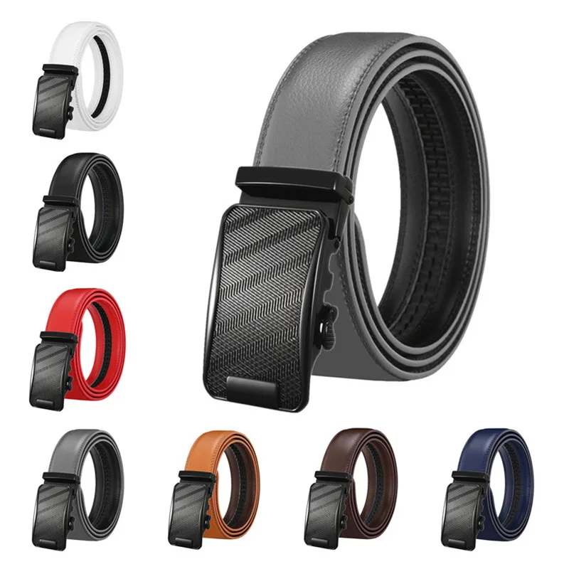 alloy buckle Genuine leather cowhide Men Automatic buckle belts Leather for man