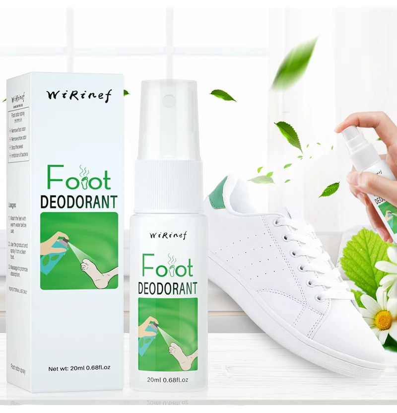 Foot Deodorant Spray Anti cracking Remove bacteria Peculiar smell foot Natural Deodorant Foot spray wholesale Shoe Deodorizer