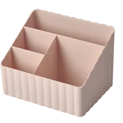 Andeya Plastic Striped Desktop Storage Box Multi-grid Cosmetic Storage Large Capacity Boxes 2023 New Hot Cheap