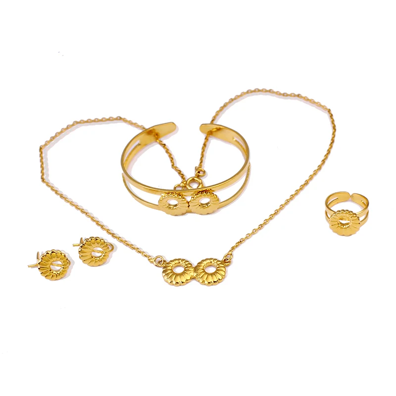 Fashion Luxury Circle suit jewelry set for Wedding Jewelry