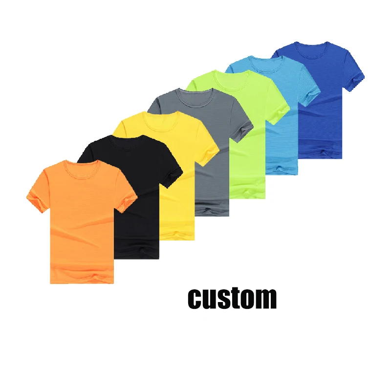Hot selling factory customized LOGO 100 polyester shirts for sublimation