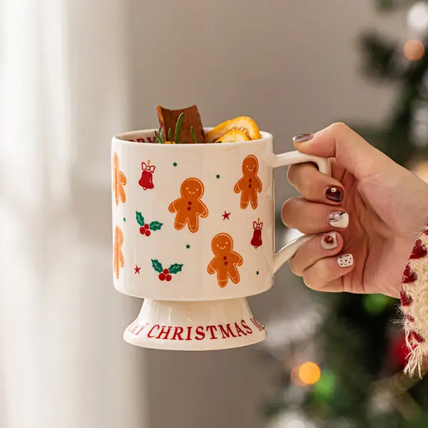 Оптовая продажа на заказ креативные подарочные кружки Рождественская чашка Персонализированная керамическая кофейная кружка с ручкой