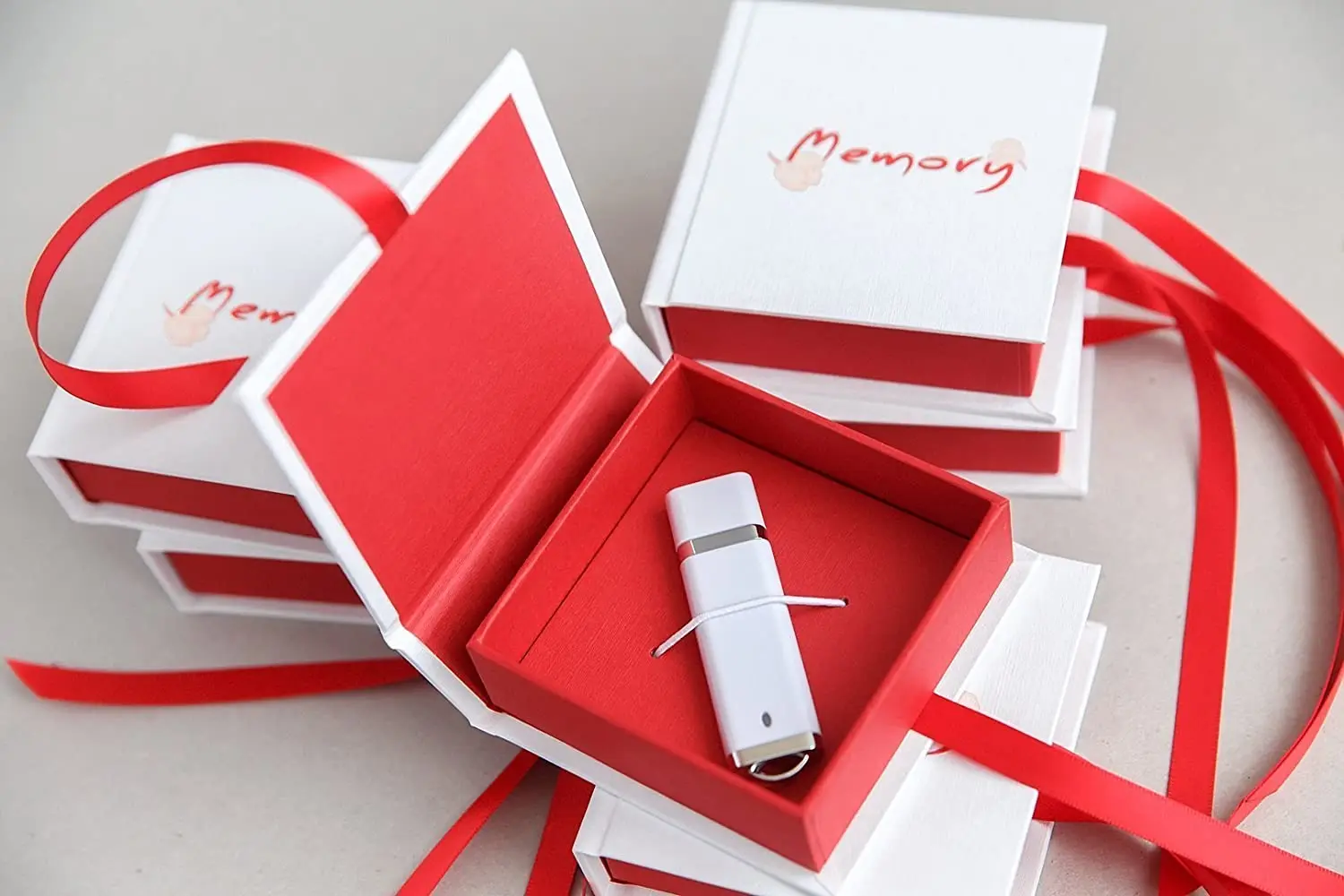  custom logo Black magnetic flip top rigid gift box with foam insert for USB flash drive packaging