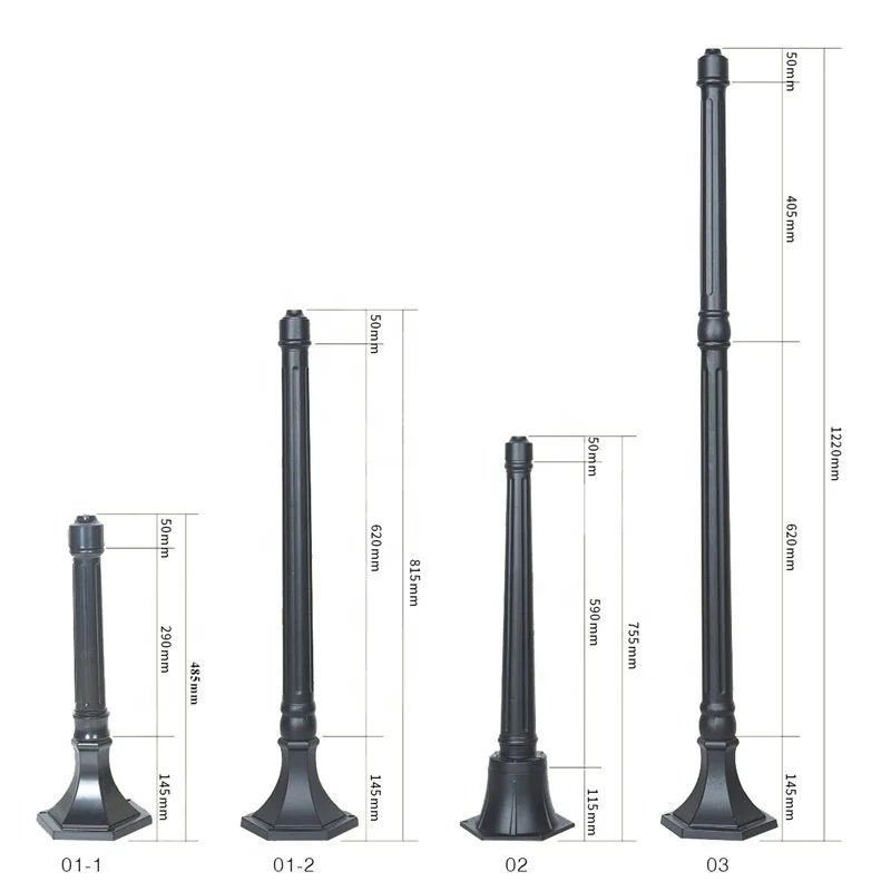 3m removable solar garden light pole easy install easy transport street light post