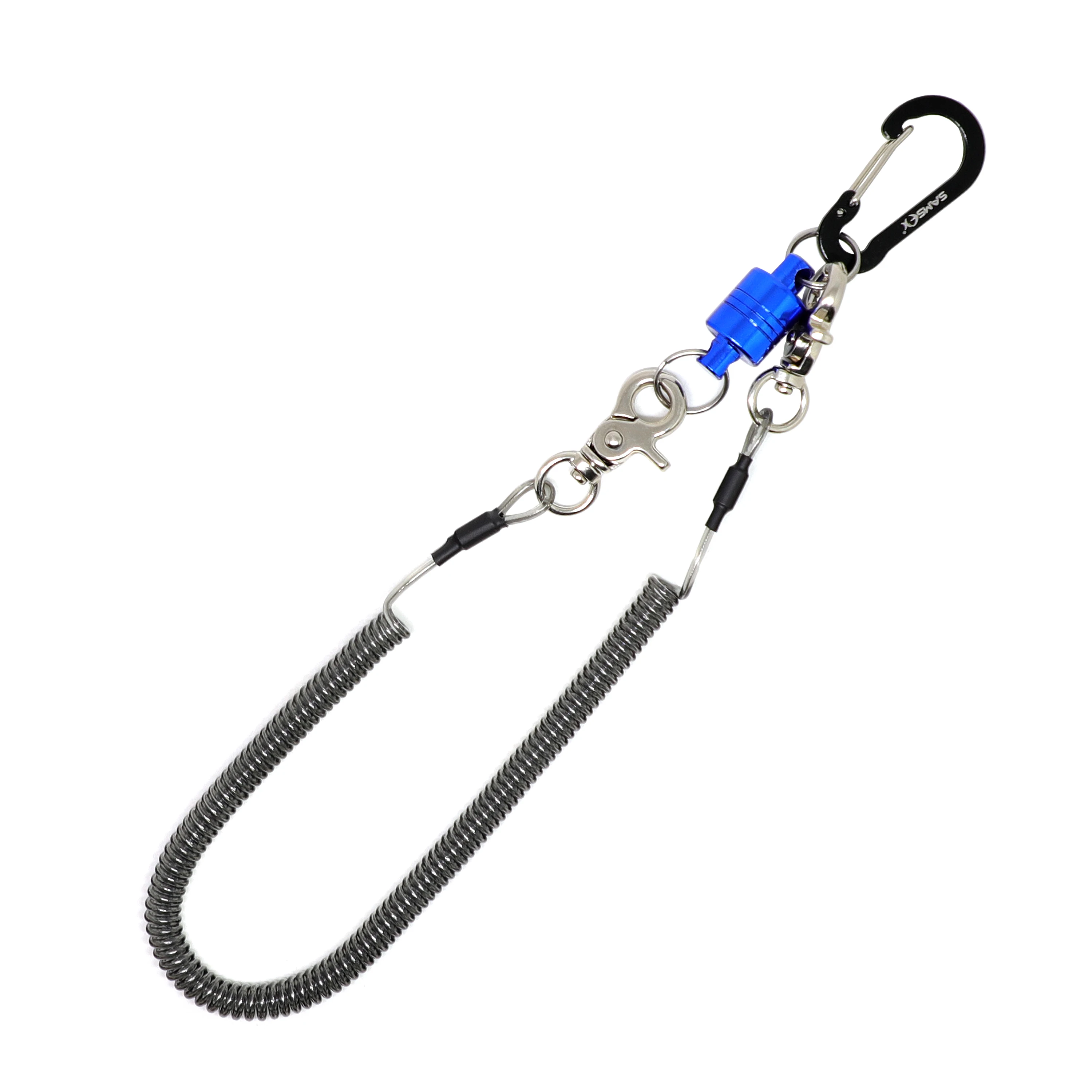 SAMSFX Fly Fishing Magnetic Net Release Magnet Net Holder Clip Retractor with Lanyard Cord