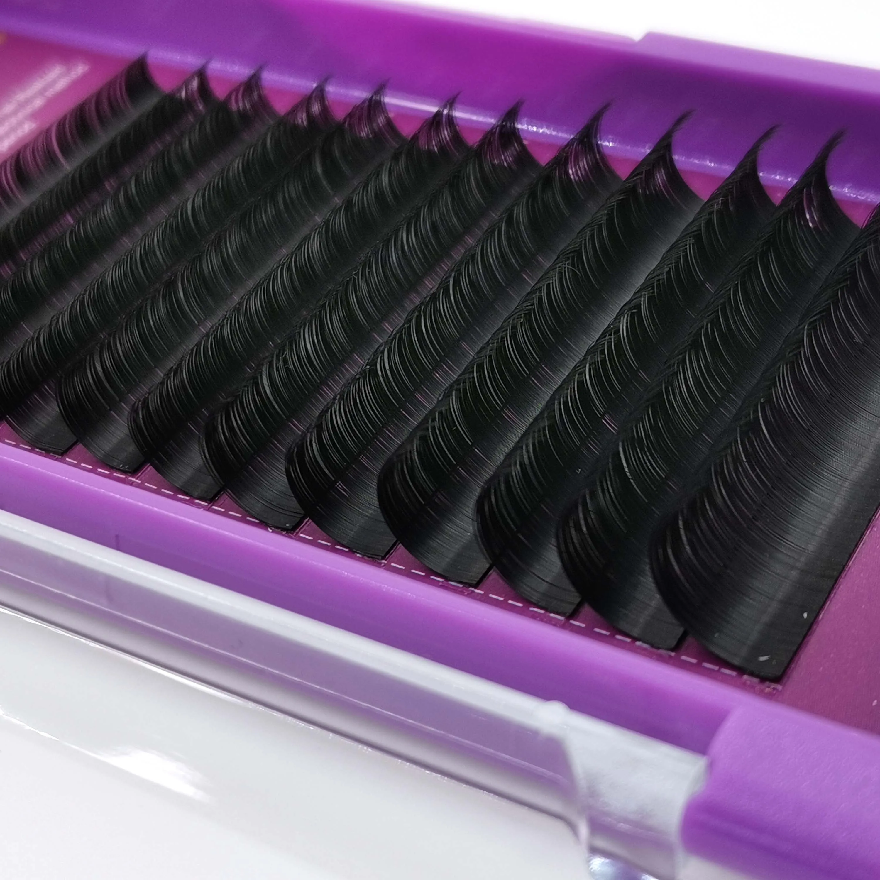 
Custom lashes C D Curl 20Mm 25Mm Korea Pbt Fiber Foil Back Matte Black Lashes Extension Individual Lash Extension Trays Volume 