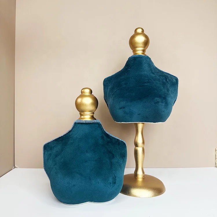 Hot Selling Multifunctional Jewelry Stand Double-sided Peacock Blue Jewelry Display Stand Jewelry Display Neck