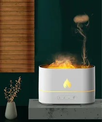 Smoke Ring Mist Spray Humidifier Aroma Essential Oil Aromatherapy Oil Diffuser Flame Night Light