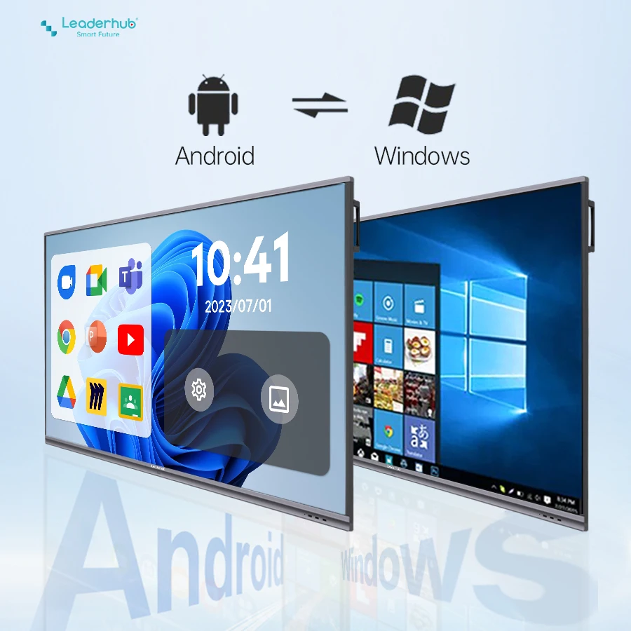 Leaderhub 86 Inch Digital Touch Screen Interactive Whiteboard Smart Board  For School Teaching