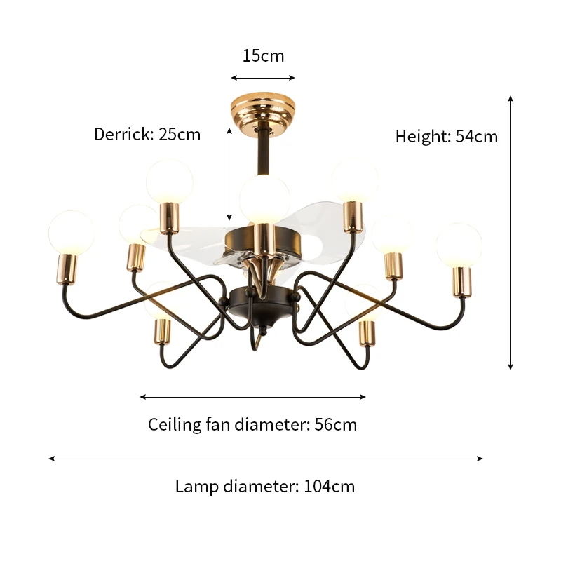 Современный потолочный вентилятор magic bean для гостиной лампа с преобразователем частоты домашний электрический столовой спальни