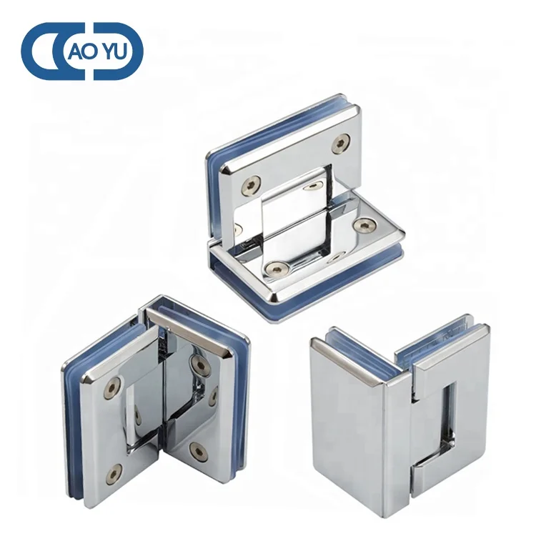 Stainless steel 304 shower hinge glass hinge frameless glass door hardware hinge glass door for bathroom