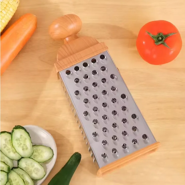 Wholesale Custom Multi-purpose Stainless Steel  4 Sides Handheld Cheese Vegetable Graters Fruit Potato Cutter Peeler for Kitchen