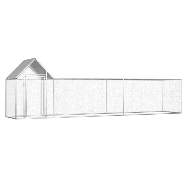 Large Spire Shaped Galvanized Steel Chicken Coop Hen House with Waterproof Cover