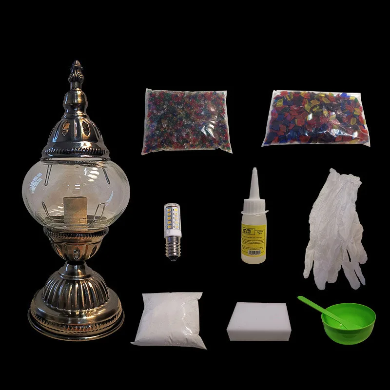Turkish Mosaic Lamp Children Diy Handmade Material Package Creative Art Set Group Building Activity Gift
