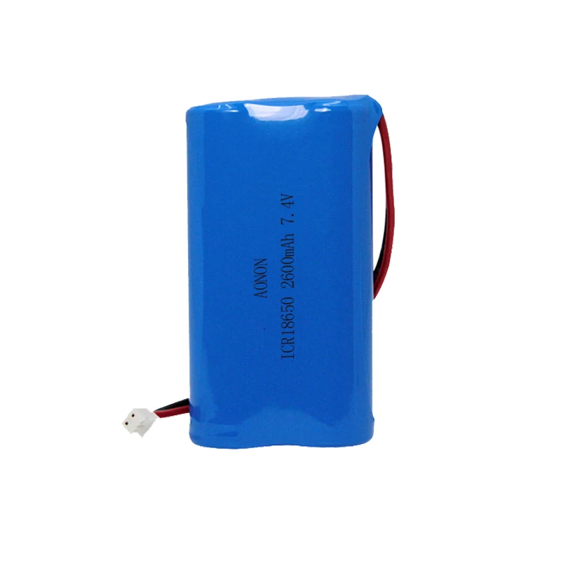 IEC62133 CB certified 18650 2S1P battery pack 7.4V 2600mAh with CE/RoHS/MSDS/UN38.3 certificates