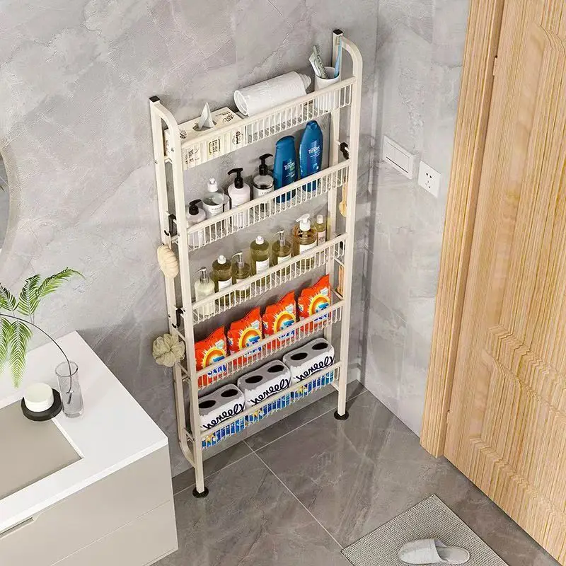 OWNSWING Multi-LayerWall Hanging Shelf Kitchen Condiment Cabinet Door Rear Storage Rack Punch-Free Doors Organizer Shelf Hanging