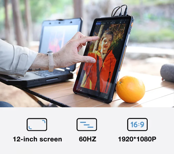 Kwumsy N1 Pro Three-Proof & Multi-Function Screen Extender Dual Portable Monitor Extender 12inch Portable Monitor For Laptop