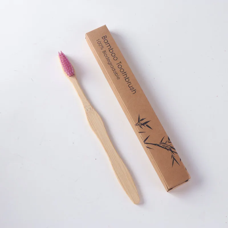 Hotel Disposable Toothbrush Bamboo Charcoal Soft Bristled Toothbrush Bathroom Items For Toothbrushes